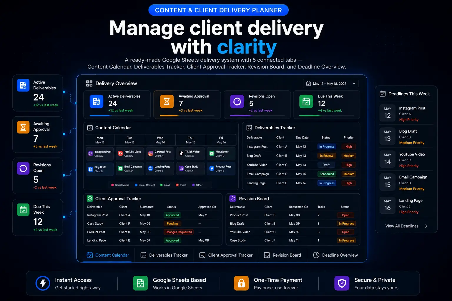 Content & Client Delivery Planner preview